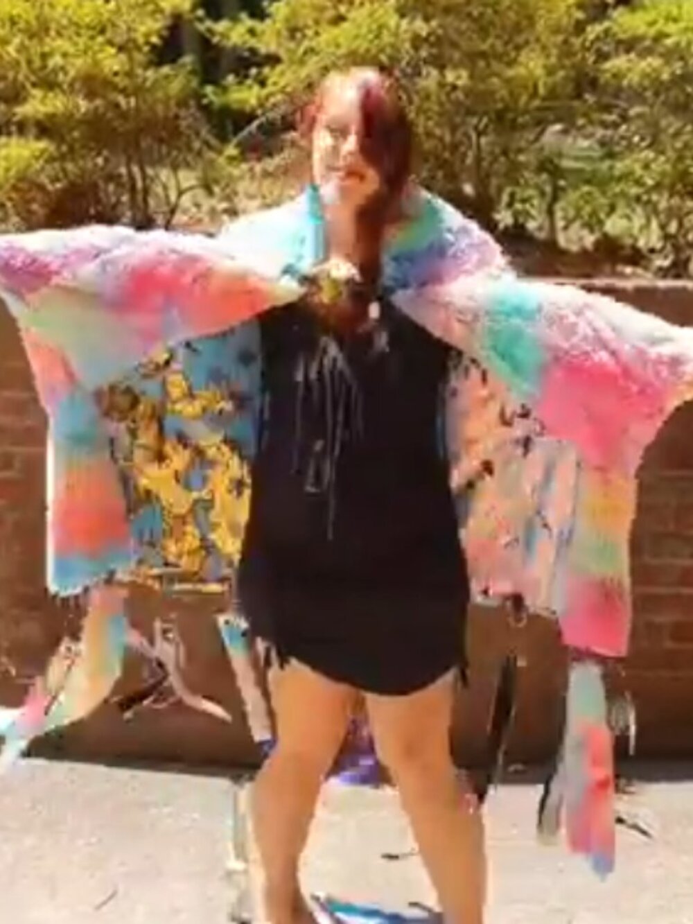 Aura Magic/Astral Matter Rainbow Burning Man Imagination Sequin Cloak Jacket